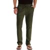 Cambkatl Men's Drawstring Suit Pants Casual Loose Stretch Bussiness Trousers Dress Pants with Elastic Waistband Army Green view 2