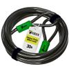 Vascer Heavy Duty Security Cable with Loops - 30 Feet (3/8") Bike Cable Lock Cut Resistant with Braided Steel and Vinyl Coating -Security Chain Lock for Bicycle, Boat, Ladder, Gate, Mower & Equipment view 2