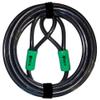 Vascer Heavy Duty Security Cable with Loops - 30 Feet (3/8") Bike Cable Lock Cut Resistant with Braided Steel and Vinyl Coating -Security Chain Lock for Bicycle, Boat, Ladder, Gate, Mower & Equipment view 3