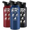 Amazing Items Papa Bear Personalized Cubs Names 32 oz Insulated Sports Water Bottle - Up to 6 Cubs, 14 Font Options - Gifts for Dad from Daughter, Son - Birthday Gifts Dad, Grandpa view 1
