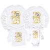 2025 Matching Family Happy New Year Party Youth Boy Girl Long Sleeve Shirt White view 1