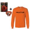 MULTUS: Perfect Deer Drag and No Braggin' Unless You're Draggin' Lucky Deer Hunting Orange Long Sleeve Shirt (Large) view 2