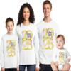 2025 Matching Family Happy New Year Party Youth Boy Girl Long Sleeve Shirt White view 2