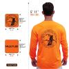 MULTUS: Perfect Deer Drag and No Braggin' Unless You're Draggin' Lucky Deer Hunting Orange Long Sleeve Shirt (X-Large) view 3