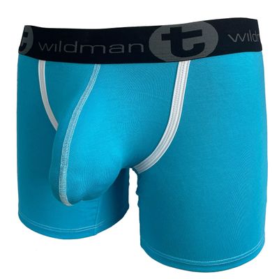 Wildmant Modal Big Boy Pouch 5" Inseam Boxer Brief Baby Blue