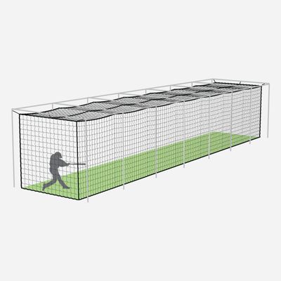 Fortress Baseball Batting Cage Nets | Heavy-Duty HDPP Fully Enclosed Baseball & Softball Cage Netting [14 Sizes & 3 Grade Options]  NET ONLY (55 x 12 x 12, #42)