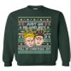 ALLNTRENDS Just An Islands Boy Full Of Christmas Joy Meme Ugly Sweater Holiday Adult Sweatshirt (S, Forest Green) view 1