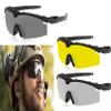 GALAXYLENSE Ballistic Z87 Tactical Military Shooting High Impact Resistance Sunglasses With 3 Replacement Lens And Prescription Glasses Holder Black view 1