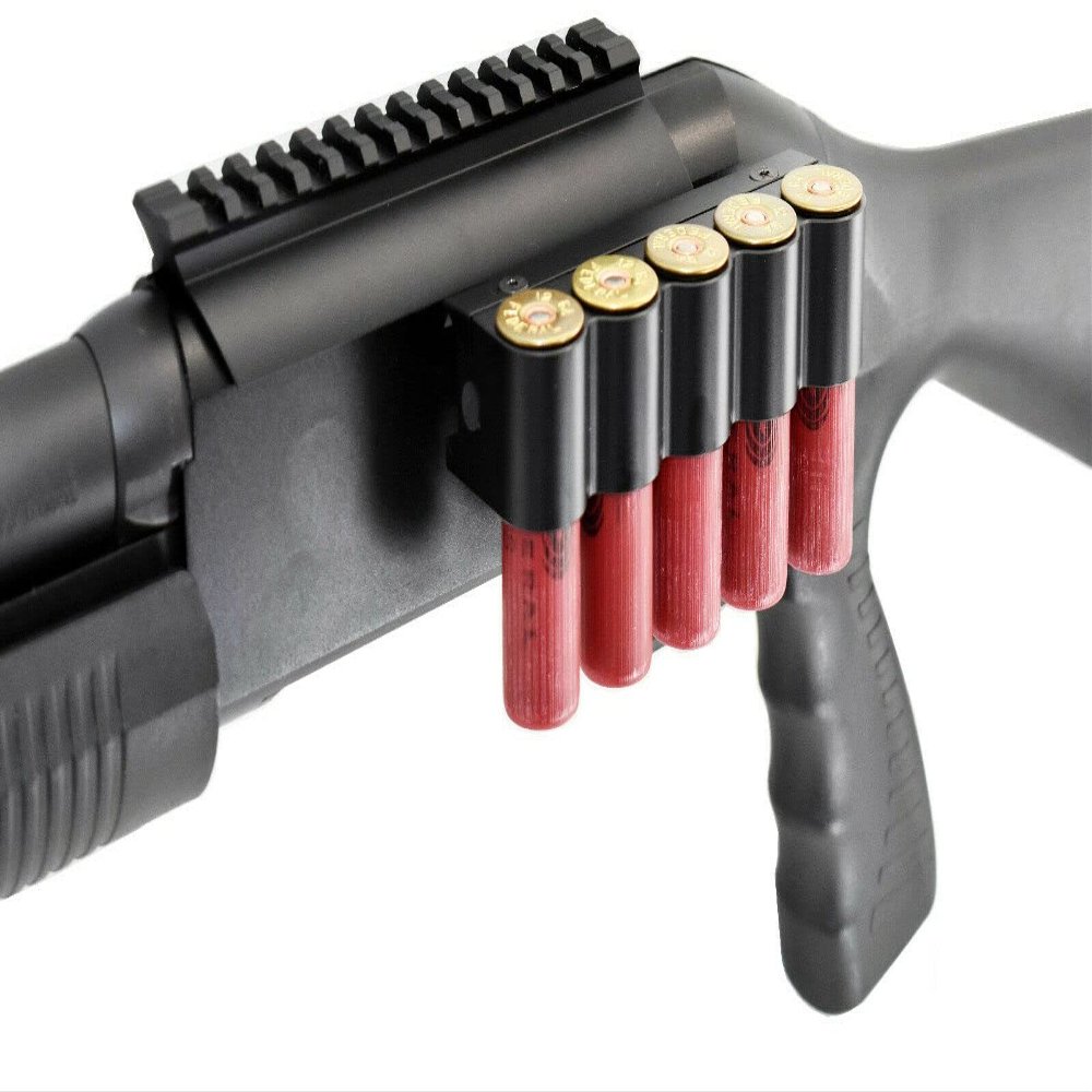 Trinity Picatinny Saddle Mount & 5-Round Shell Holder for Stevens 320 Aluminum Rail Adapter 12 Gauge