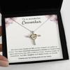 Coworker Gift, Coworker Necklace, Farewell Coworker Gift, Going Away Gift, Coworker Birthday, Coworker, Heart Necklace - Cross Dancing view 1