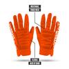 Nxtrnd G1 Men's Football Gloves, Adult Sticky Receiver Gloves (Orange, Small) view 3