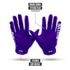 Nxtrnd G1 Men's Football Gloves, Adult Sticky Receiver Gloves (Purple, X-Large) view 4