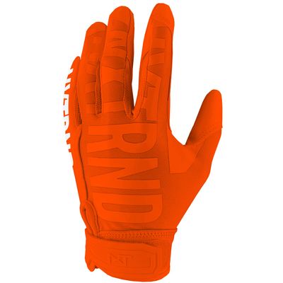 Nxtrnd G1 Men's Football Gloves, Adult Sticky Receiver Gloves (Orange, X-Large)