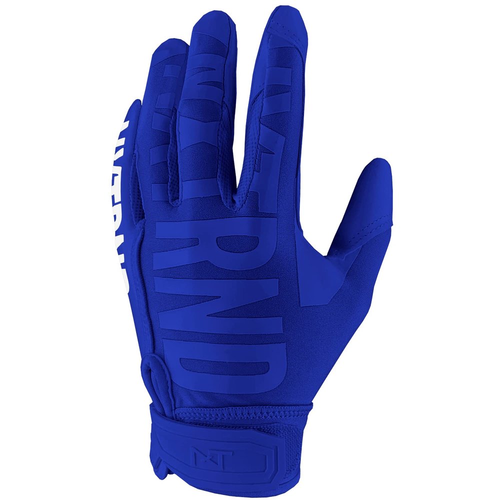 Nxtrnd G1 Men's Football Gloves, Adult Sticky Receiver Gloves (Blue, X-Large)