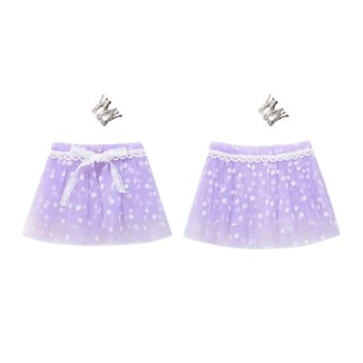Yartina Newborn Baby Girl Photography Prop Lace Tulle Tutu Skirt with Crown Headdress Picture Photoshoot Outfit Purple 0-3 Months