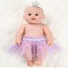Yartina Newborn Baby Girl Photography Prop Lace Tulle Tutu Skirt with Crown Headdress Picture Photoshoot Outfit Purple 0-3 Months view 4