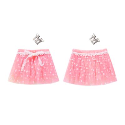 Yartina Newborn Baby Girl Photography Prop Lace Tulle Tutu Skirt with Crown Headdress Picture Photoshoot Outfit Pink 0-3 Months