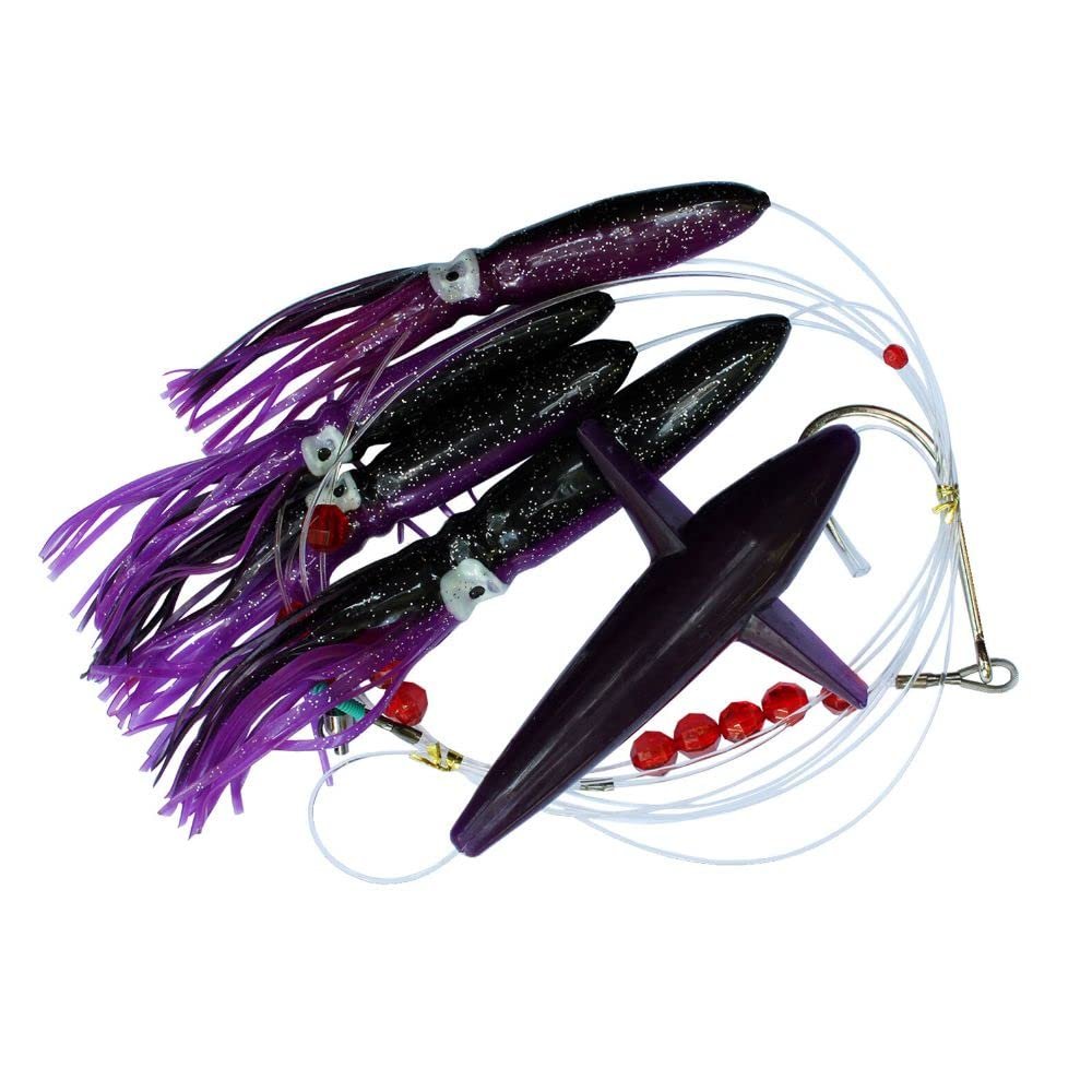 Daisy Chain Tuna Mahi Black Purple and Free Bag