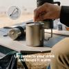 TERANUVO Camping Mug - Titanium, Single 12oz/350ml Camping Coffee Mug, Ultralight, Temperature Resistant, Eco-Friendly Metal, Foldable Handle, Backpacking, Outdoor, Hiking view 4