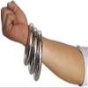 A Pair 2 Pcs Wing Chun Stainless Ring YeWen Sau Sticky Hand Strength Training Stainless Steel Ring Wing Tsun Siu Lum Ring Kung Fu (silver white, 3.74'') view 2