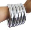 A Pair 2 Pcs Wing Chun Stainless Ring YeWen Sau Sticky Hand Strength Training Stainless Steel Ring Wing Tsun Siu Lum Ring Kung Fu (silver white, 3.74'') view 3