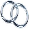 A Pair 2 Pcs Wing Chun Stainless Ring YeWen Sau Sticky Hand Strength Training Stainless Steel Ring Wing Tsun Siu Lum Ring Kung Fu (silver white, 3.35'') view 1