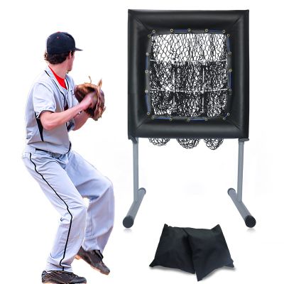 Kapler Pitching Net for Baseball Softball, Pitching Target, Adjustable Height and Angle Home Training Pitching Aids, Heavy Duty Steel Frame Pitcher Target