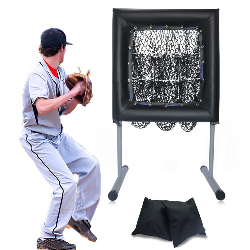 Kapler Pitching Net for Baseball Softball, Pitching Target, Adjustable Height and Angle Home Training Pitching Aids, Heavy Duty Steel Frame Pitcher Target