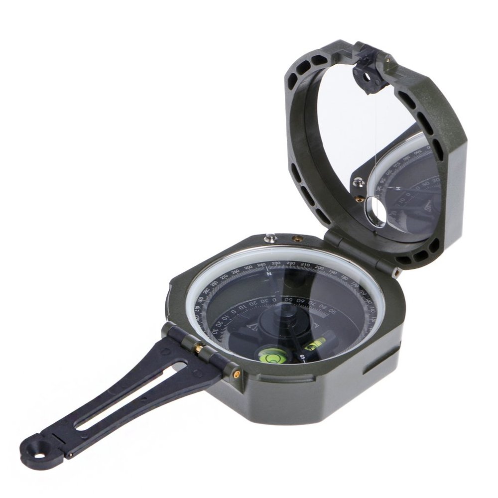 BlingGlow High Precision Magnetic Pocket Transit Geological Compass Scale 0-360 Degrees,Strong Magnetic Compass,Plastic