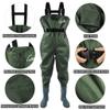GREENWATER Fishing Chest Waders for Men Women with Boots Waterproof 2ply Nylon PVC Lightweight Bootfoot Waders for Hunting (Green, M12) view 2