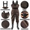GREENWATER Fishing Chest Waders for Men Women with Boots Waterproof 2ply Nylon PVC Lightweight Bootfoot Waders for Hunting (Brown, M13) view 2