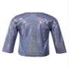Agoky Kids Girls Metallic Hip Hop Jazz Dance Top Long/Short Sleeve T-Shirt Tops Fashion Loose Fit Dance Performance Costume Royal Blue 17-18 Years view 2