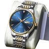 DSJMUY Men's Mechanical Waterproof Watch Stainless Steel Strap Automatic Stopwatch with Calendar Display(Color: A) view 1