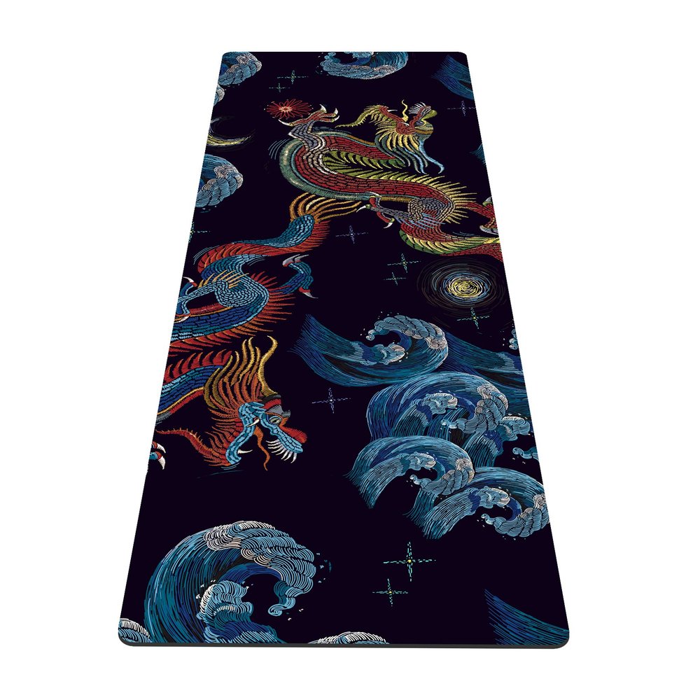 nuveti Yoga Mat Print Extra Thick TPE Non Slip Fitness Exercise Mat with Carrying Bag,72"x24" Extra Thick 6MM Exercise & Workout Mat for Yoga, Pilates Fitness and Floor Exercises
