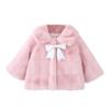 Kaerm Faux Fur Coat Infant Baby Girls Jacket Cape Thickening Cloak Poncho Cardigan Tops Fall Winter Outerwear Pink 4 3-4 Years view 1