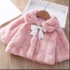 Kaerm Faux Fur Coat Infant Baby Girls Jacket Cape Thickening Cloak Poncho Cardigan Tops Fall Winter Outerwear Pink 4 3-4 Years view 2