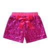 Agoky Kids Girls Fashion Elastic Waist Pull On Shiny Sequin Dance Shorts with Bowknot Hip Hop Jazz Dance Training Short Pants Hot Pink 5-6 Years view 3
