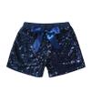 Agoky Kids Girls Fashion Elastic Waist Pull On Shiny Sequin Dance Shorts with Bowknot Hip Hop Jazz Dance Training Short Pants Navy Blue 5-6 Years view 3