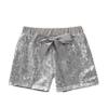 Agoky Kids Girls Fashion Elastic Waist Pull On Shiny Sequin Dance Shorts with Bowknot Hip Hop Jazz Dance Training Short Pants Silver 5-6 Years view 3