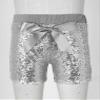 Agoky Kids Girls Fashion Elastic Waist Pull On Shiny Sequin Dance Shorts with Bowknot Hip Hop Jazz Dance Training Short Pants Silver 5-6 Years view 4