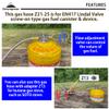 camping moon 9.8-inch Multi-Function Gas Hose for EN417 Lindal Valve Screw-on Type Canister and Device Z21-25 view 3