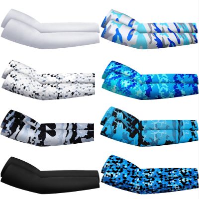 SATINIOR 8 Pairs Cooling Compression Arm Sleeves, UV Sun Protection Unisex