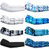 SATINIOR 8 Pairs Cooling Compression Arm Sleeves, UV Sun Protection Unisex view 1