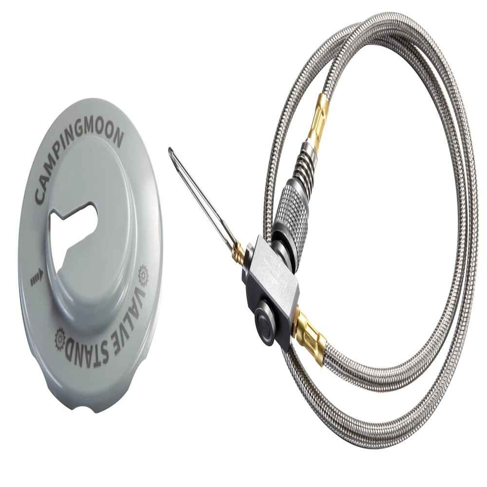 CAMPINGMOON 27.6-inch Multi-Function Gas Hose for EN417 Lindal Valve Screw-on Type Canister and Device Z21-70
