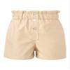 Aislor Girls Kids Dance Shorts Stretch Thick Warm Fleece Faux Leather Shorts High Waist Button Front Velvet PU Shorts White 9-10 Years view 1