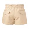 Aislor Girls Kids Dance Shorts Stretch Thick Warm Fleece Faux Leather Shorts High Waist Button Front Velvet PU Shorts White 9-10 Years view 2