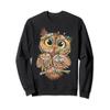 Christmas Owl Cute Christmas Lights Reindeer Santa Owl Lover Sweatshirt view 1