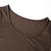 Long Sleeve Crop Tops for Women Workout Basic Clothes for Teen Ladies Fitted Slim Scoop Neck Cute Yoga Shirts (Coffee, Large) view 3