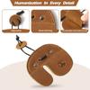 Ringsun Leather Archery Finger Tab Fingers Protector Protect Guard for Recurve Bows Handmade Bow Finger Guard Shooting Practice Gear RS02-7 Right Hand,Yellow Brown view 4