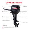 BJTDLLX Short Shaft Outboard Motor, 2 Stroke 12 HP Outboard Boat Motor, 169CC Heavy Duty Fishing Boat Engine Marine Engine Tiller Control Motor with Water Cooling & CDI Ignition System view 3
